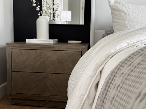 Steve 2 Drawer Wood Nightstand- SFV7700B-Bedroom